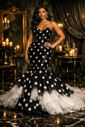 Polka Dot  Mermaid Gown